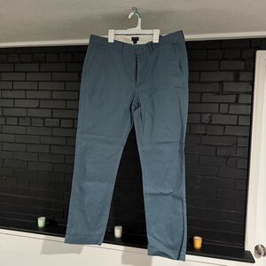 J.Crew men’s dark teal Chino pants, 35x32, straight fit with flex stretch